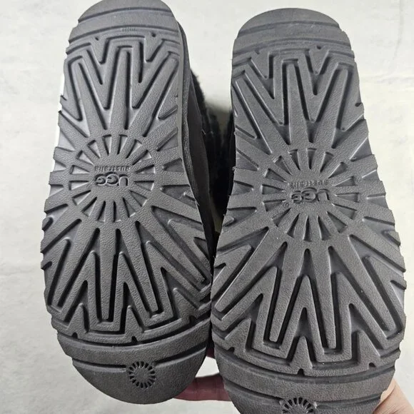 UGG Women's Cambridge Gray Suede Boots – Cozy Sheepskin Mid-Calf Winter - Picture 7 of 7